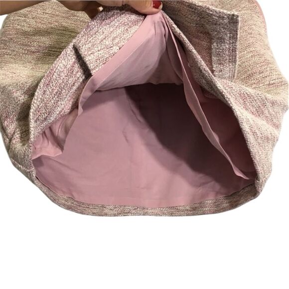 LOFT‎ PINK TWEED FAUX WRAP MINISKIRT 4 NWT - Picture 5 of 13